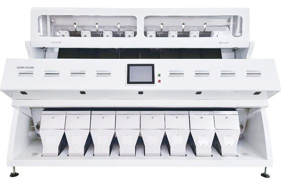 آلة فرز الألوان عالية الإنتاجية ذات 6 قنوات SSS 384 لقنوات الحبوب مع قدرة 5-6 طن/ساعة